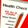 Health Check Very Fit On Monitor Showing Healthy Condition